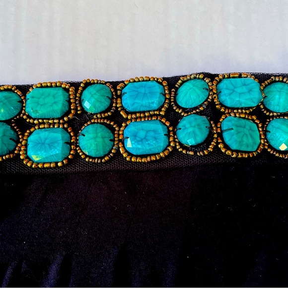 Boho Cache Jeweled mini skirt L - Picture 5 of 9